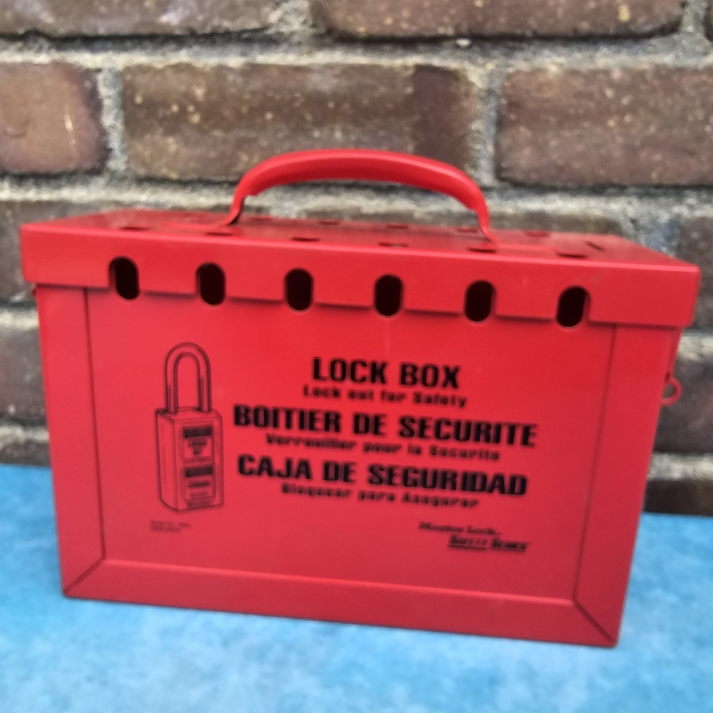 Master Lock 498A Safety Series Steel Group Lock Box, 9 1/4" Large, Red